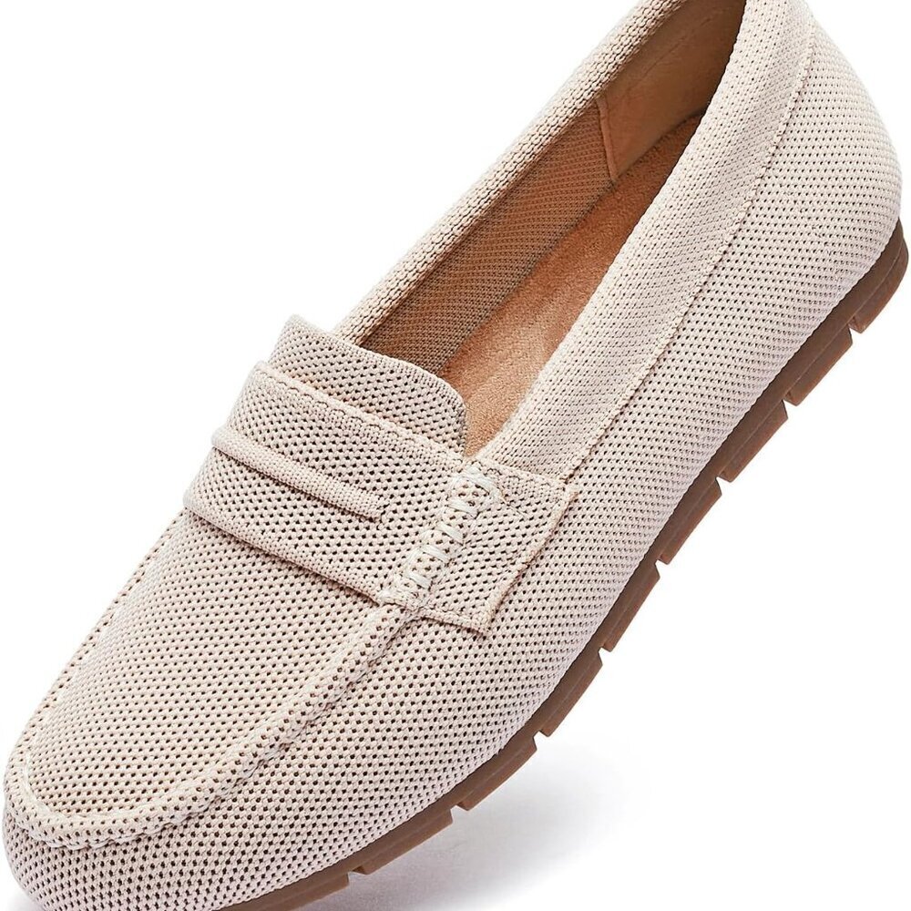 Women Loafers Knit Slip-On Flats Breathable Casual Work Shoes Size 8.5